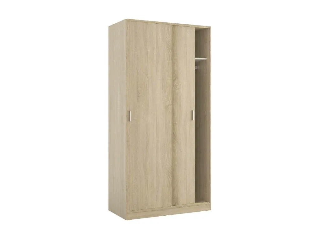 Guardarropa Vivircalido Armario dormitorio con 2 puertas correderas Mueble con balda y barra perchero 100x50h200 cm Vivircalido vfvl73188