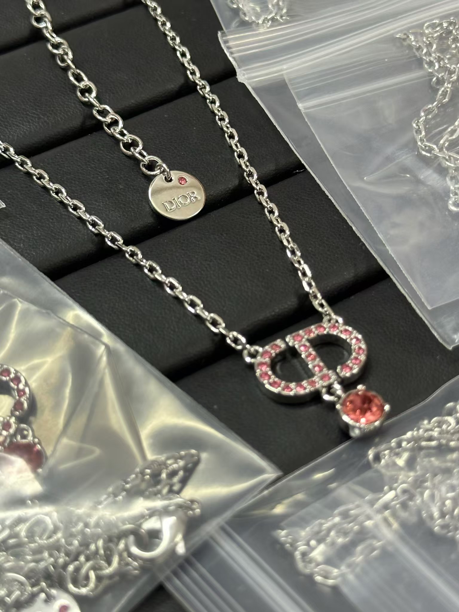 Dior CD Pendant Diamond Drop Necklace - Original Replica Club
