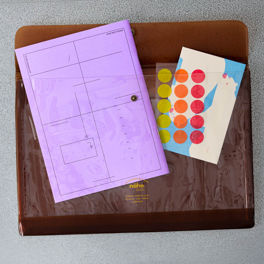 Pochette polyvalente pour documents - Marron