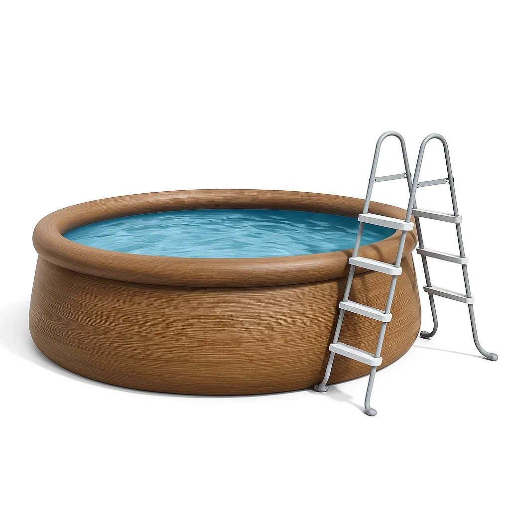 Piscina desmontable 300x75 cm, madera wmmxARBg16lk