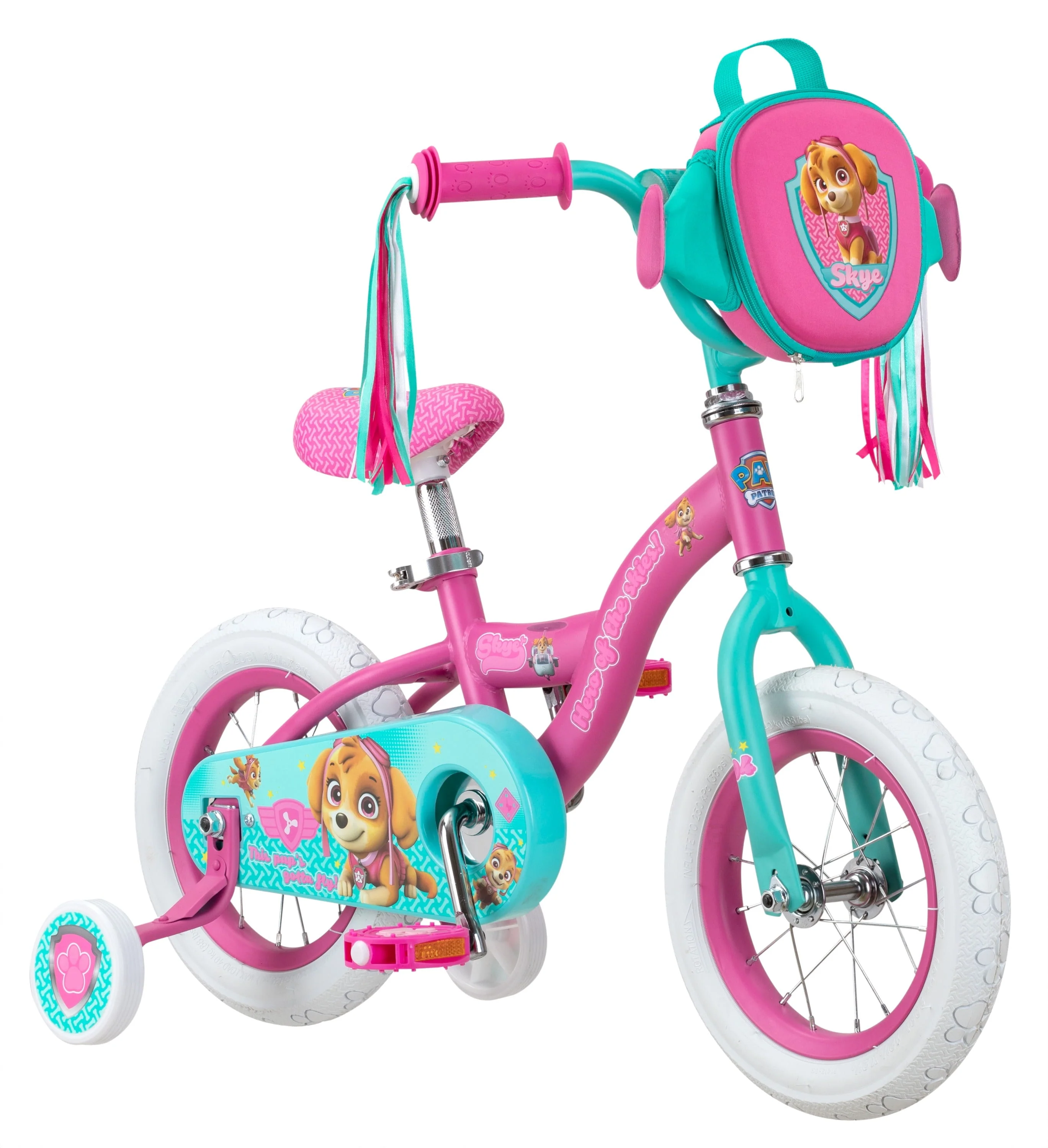 12in. Paw Patrol Skye Girls Kids Bike, Ages 2 to 4, Pink