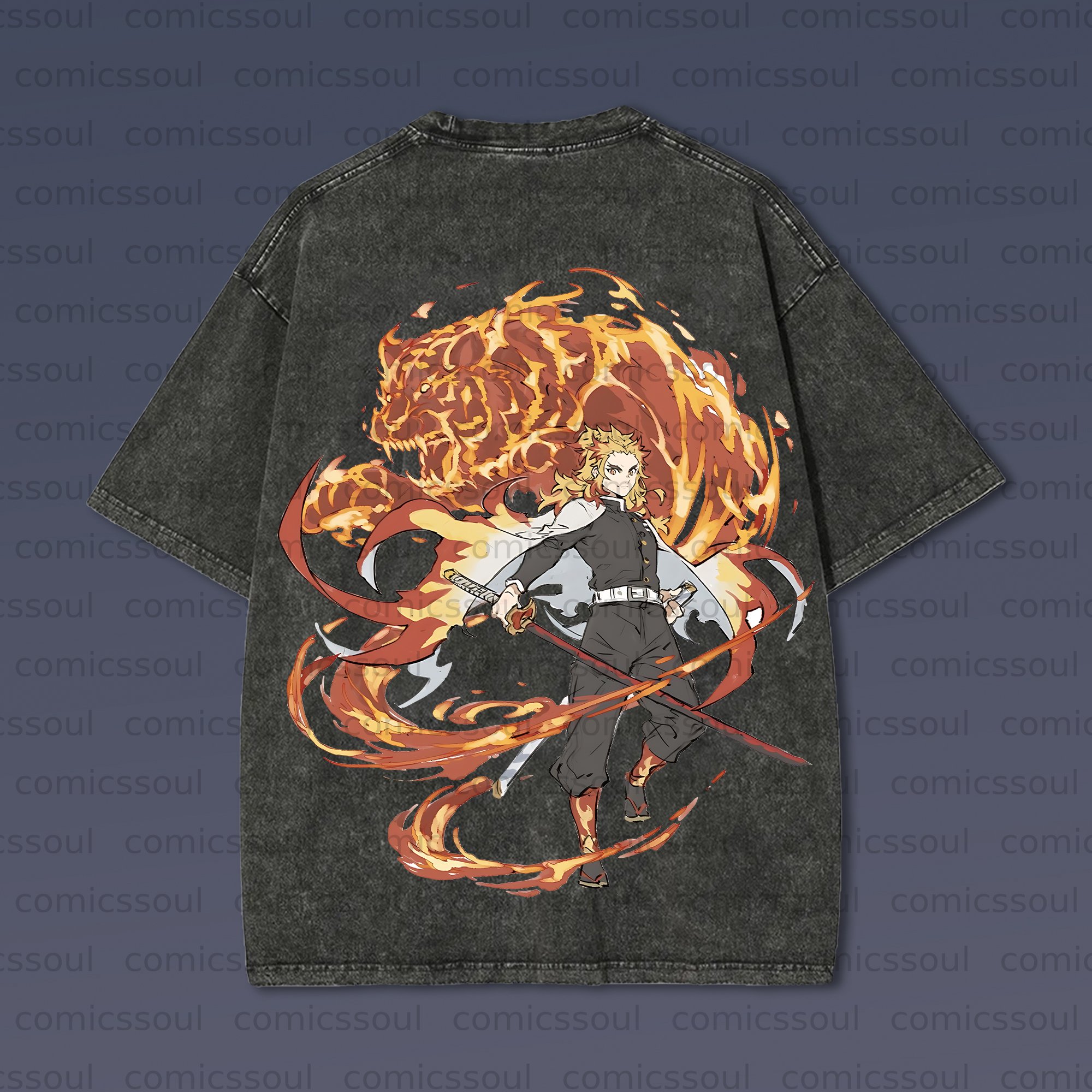 Vintage 3D Direct Inkjet Printed Washed Unisex T-Shirt