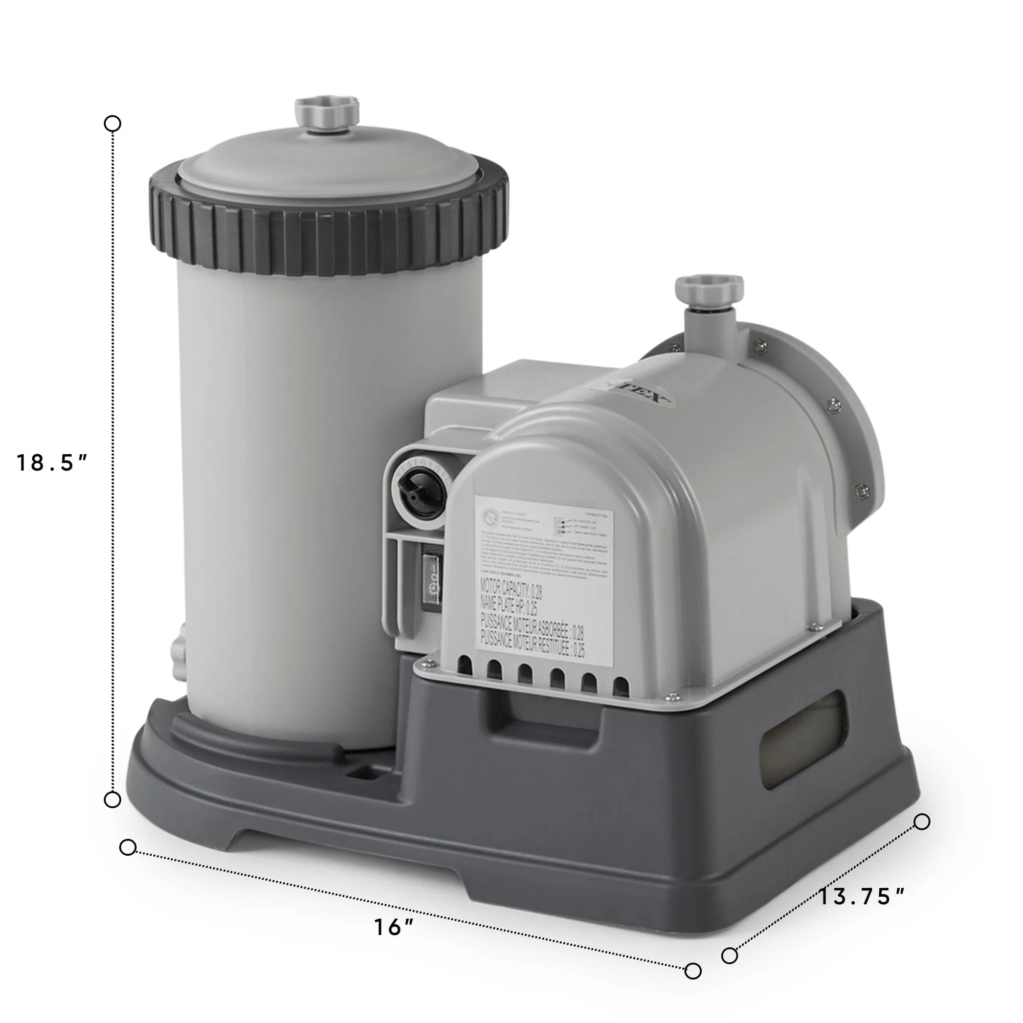 Intex Krystal Clear 2500 GPH Swimming Pool Filter Cartridge Pump With Timer - Image 7