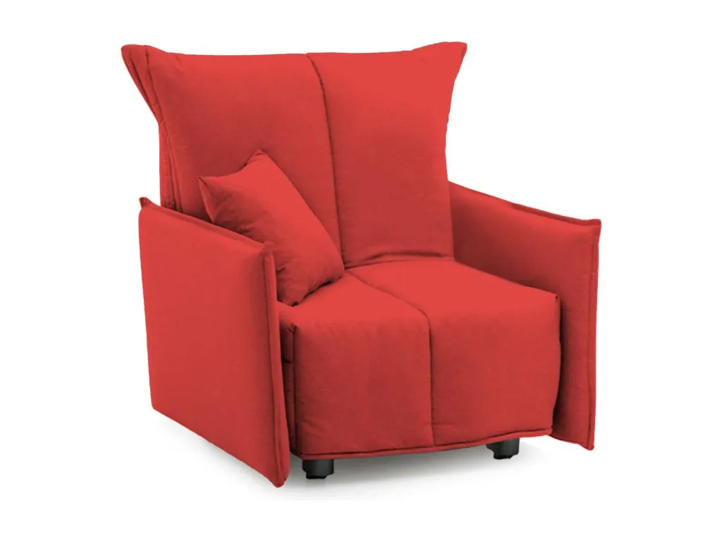 Sofa cama Sancaldeco Sofá individual Made in Italy Sillón de salón con apertura trolley en tela acolchada con reposabrazos estándar Cm NBWQ73889