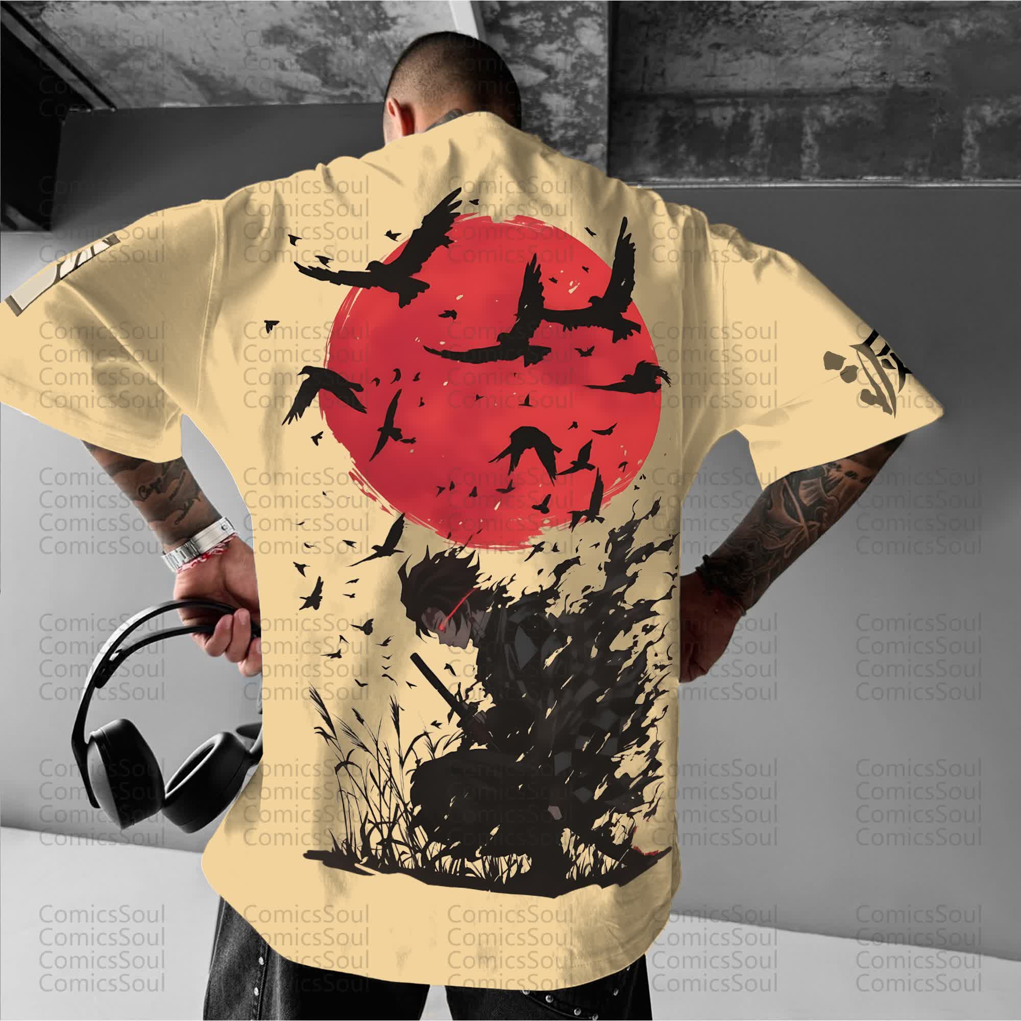 Unisex Anime Inspired Vintage T-Shirt丨Comicssoul