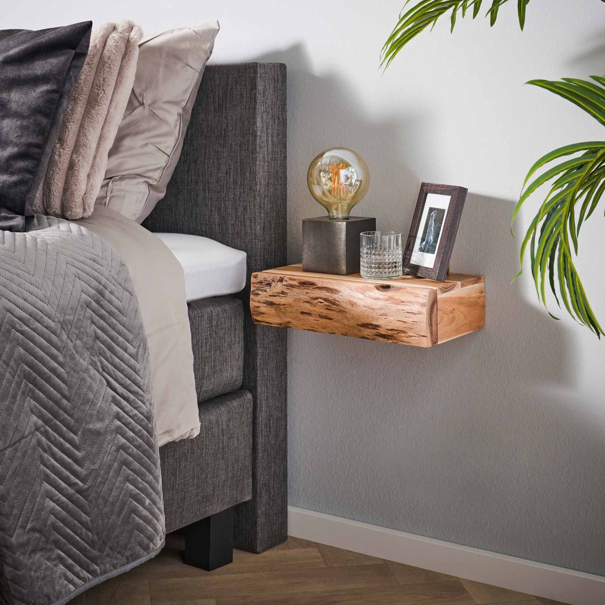 Fraaai - Jason nachtkastje zwevend acacia hout L   set van 2