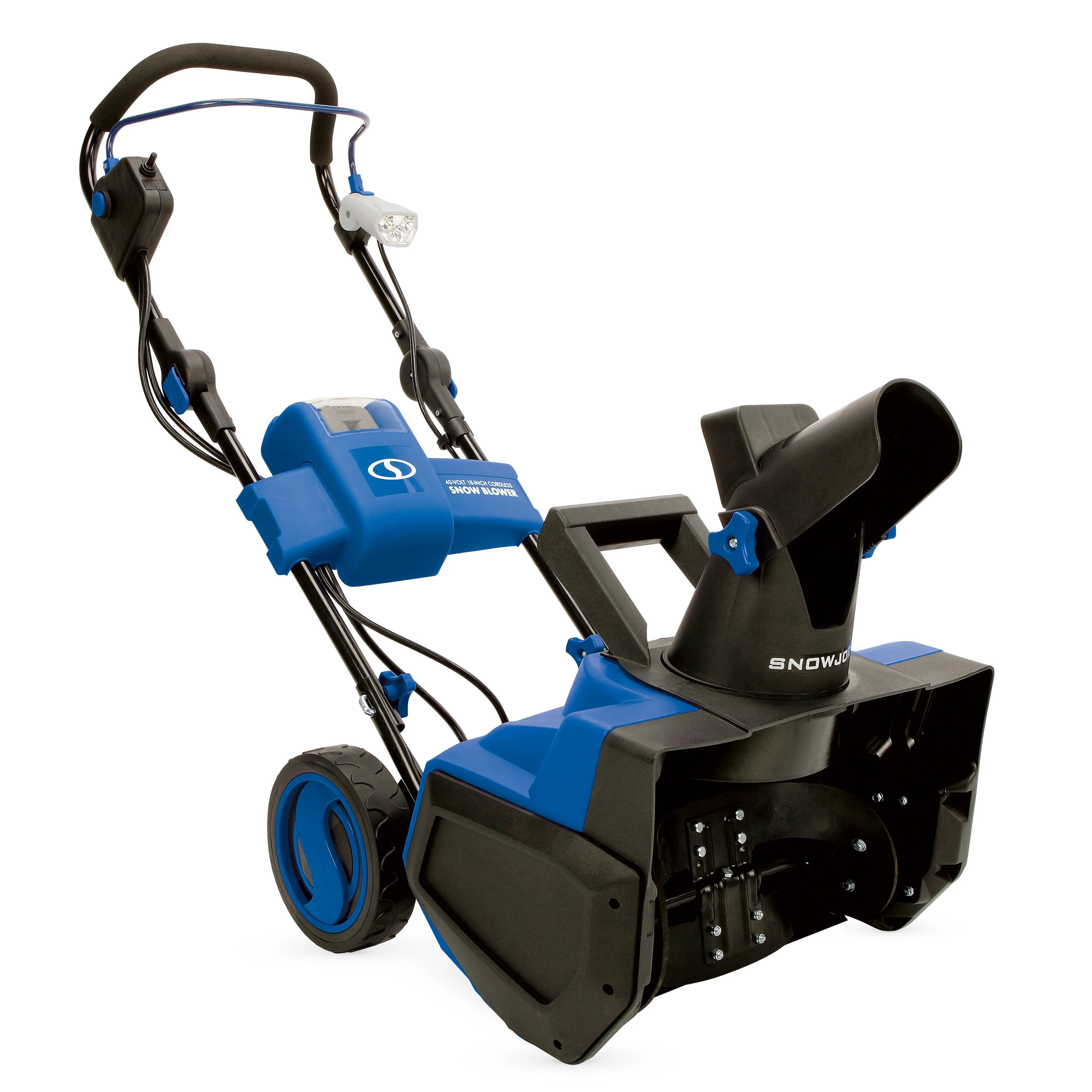 Snow Joe Ion18sb 40 - Volt Ionmax Cordless Brushless Single Stage Snowblower Kit, 18 - Inch, with 4.0 - Ah Battery and Charger(Blue)