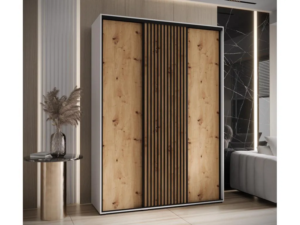 ARMARIO Lluesmahome 1 DE PUERTAS CORREDERAS 205.2/180/60 3 puertas (blanco/artisan) ATLB56263