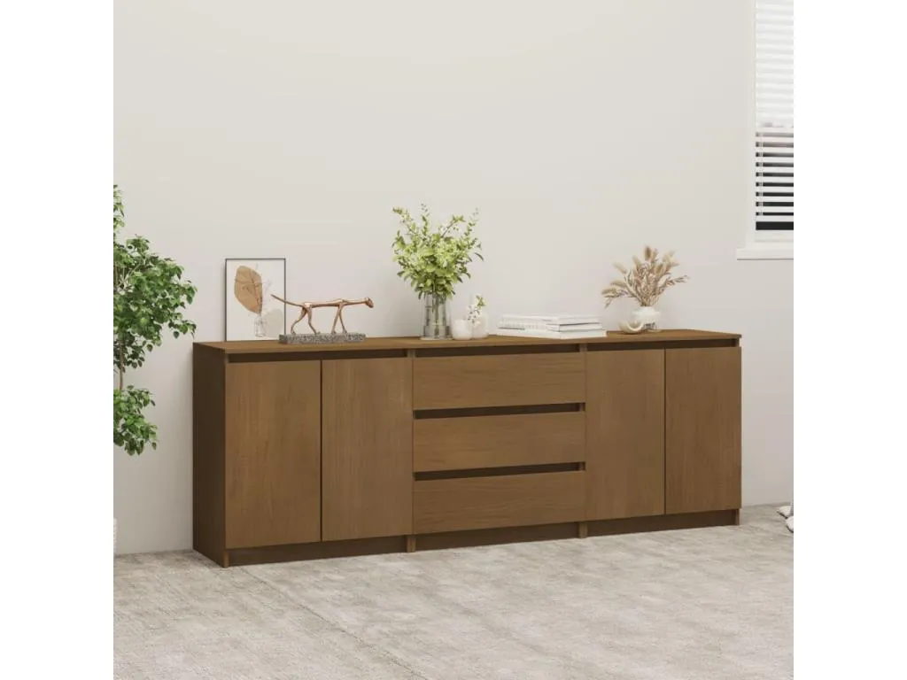 Armario auxiliar marrón miel Jmmhogar maciza de Jmmhogar 180x36x65 cm