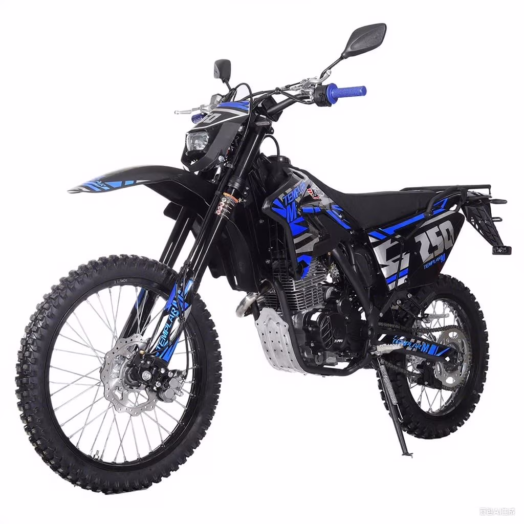 X - Pro Templar M 250cc Gas Dirt Bike with Zongshen Engine 5 Speed Pit Bikes Adult Pitbike, Big 21"/18" Wheels!(Black)