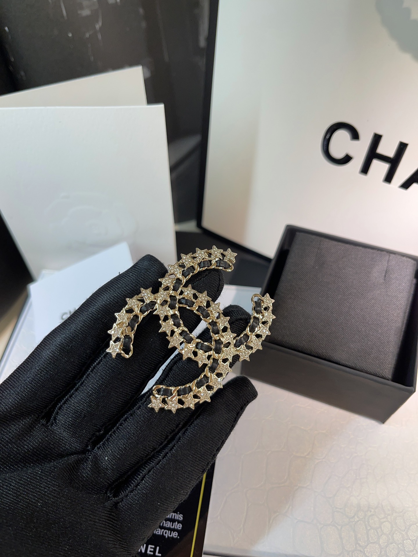 Chanel Little Star Leather Wrap CC Brooch - Original Replica Club