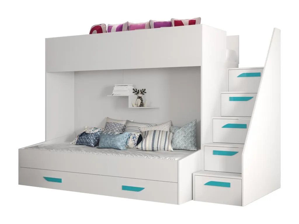 Decopractico 16 litera 247/165/135 (blanco/blanco/turquesa) 25093LMYF