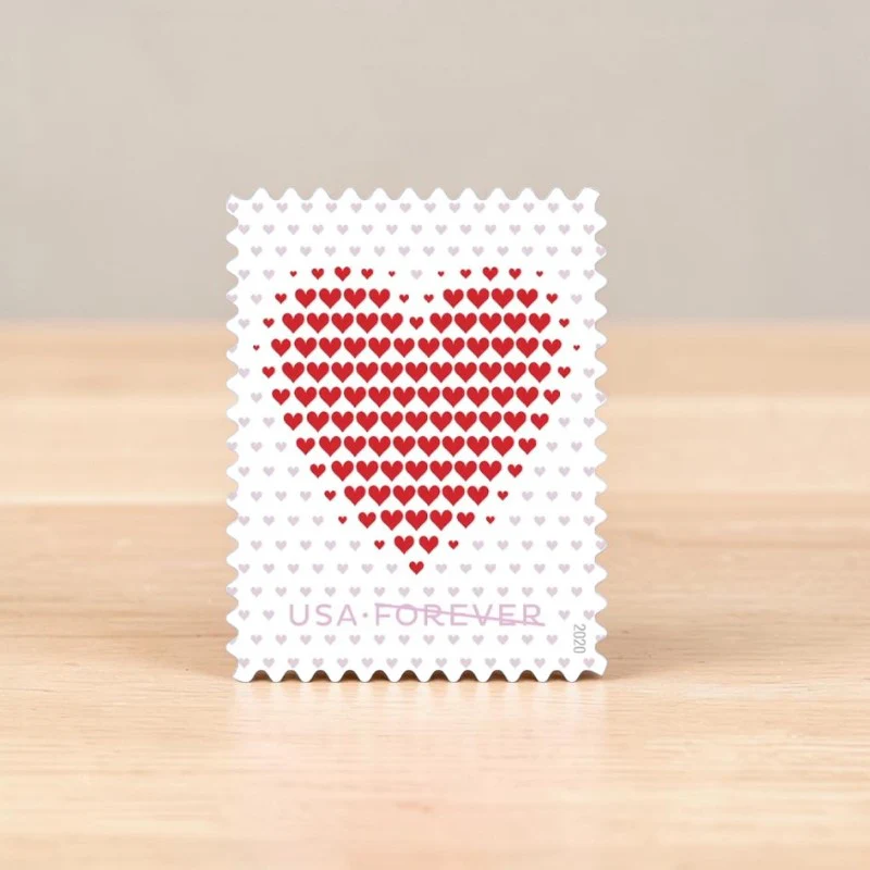 2020 Made of Hearts First Class- Forever Postage Stamps(100 Stamps 5 Sheets)