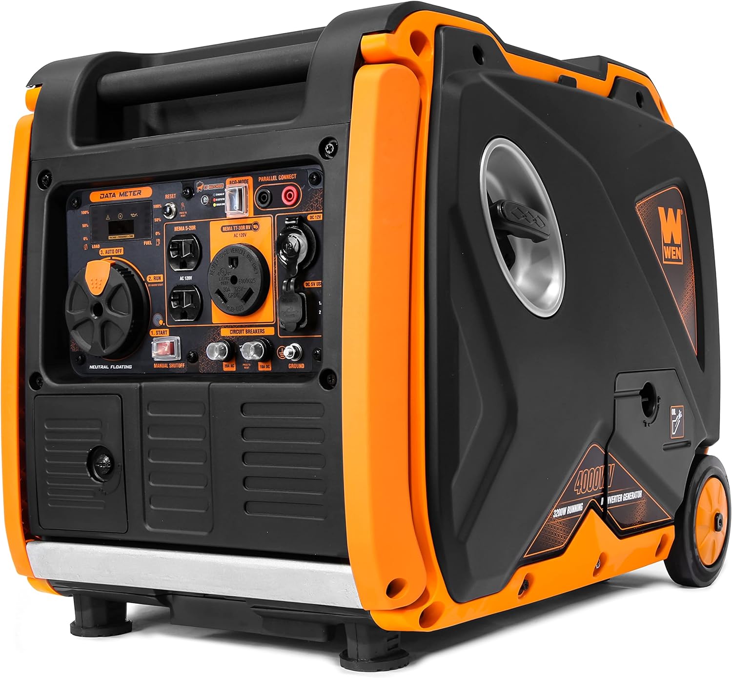 WAYFAIR WEN 56400IX 4000-Watt Inverter Generator With Fuel Shut-Off And CO Shutdown Sensor, Black