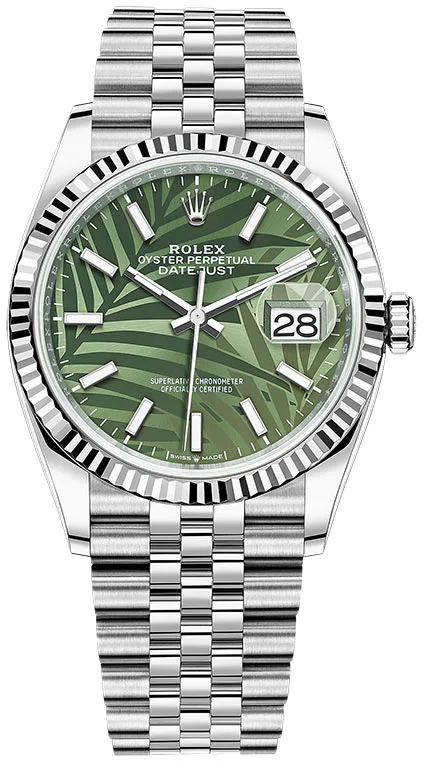 Rolex Datejust 36mm Palm Motif Dial 126234-0047