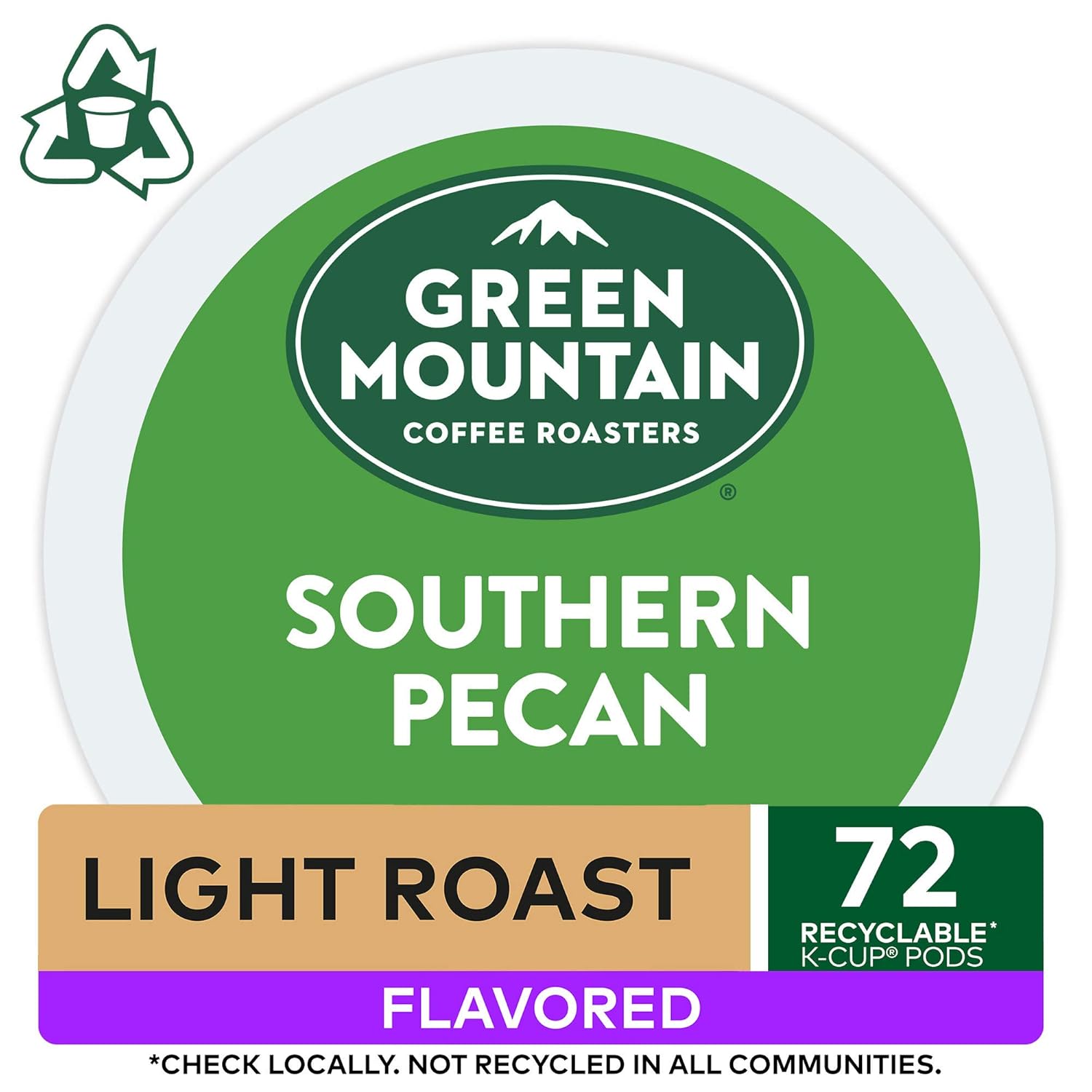Green Mountain Coffee Roasters Southern Pecan Keurig Single-Serve K-Cup pods. Light Roast Coffee. 72 Count