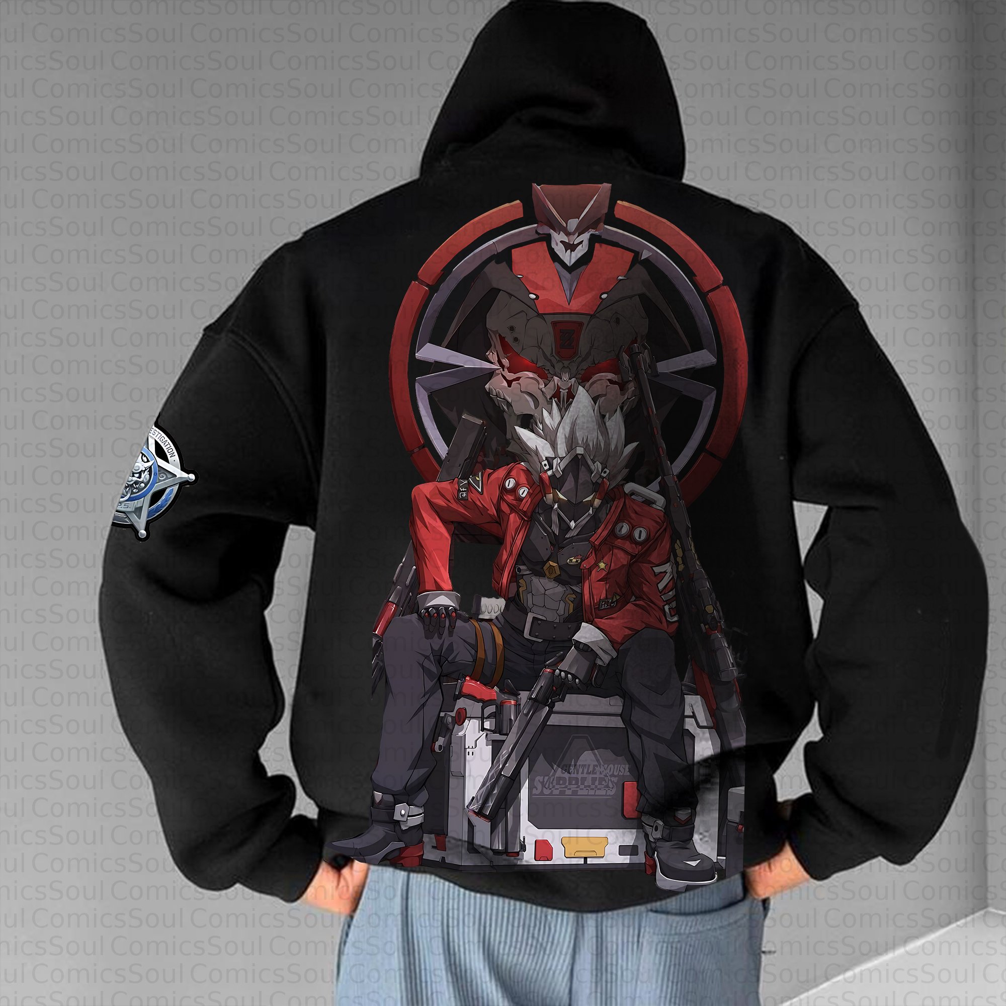 Plus Velvet Unisex Anime Graphic Streetwear Vintage Hoodie