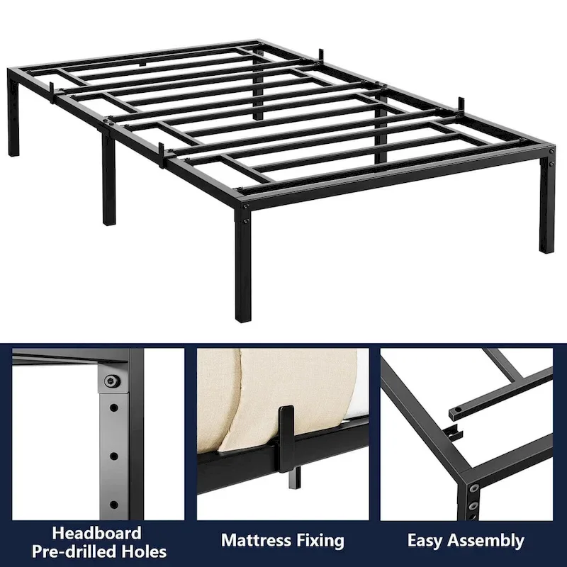 Sturdy Metal Platform Bed Frame - No Box Spring Required