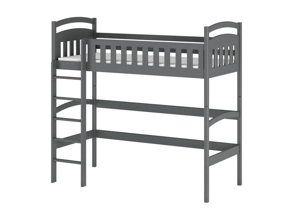 Cama alta Cosinor 90x190 cm grafito qgi3237737