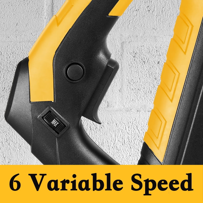 POVANLI 780W Electric Drywall Sander with Vacuum Dust Collection, 6.5A Motor Dustless Floor Sander with Variable Speed 900-1800RPM, LED Light, Extendable & Foldable Handle Yellow+Black - Image 9