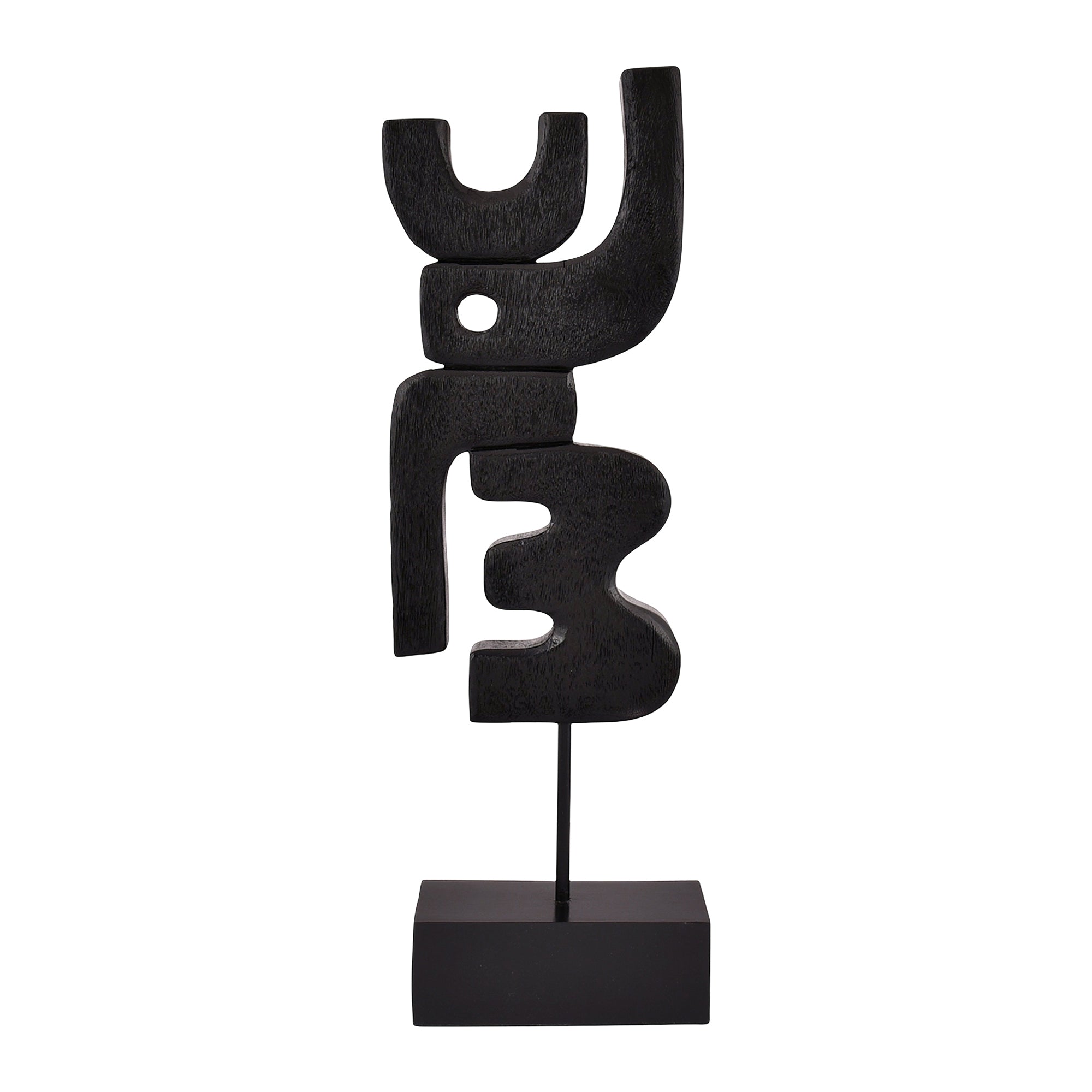 Blokker Structure Ornament H 57,5 cm - Zwart