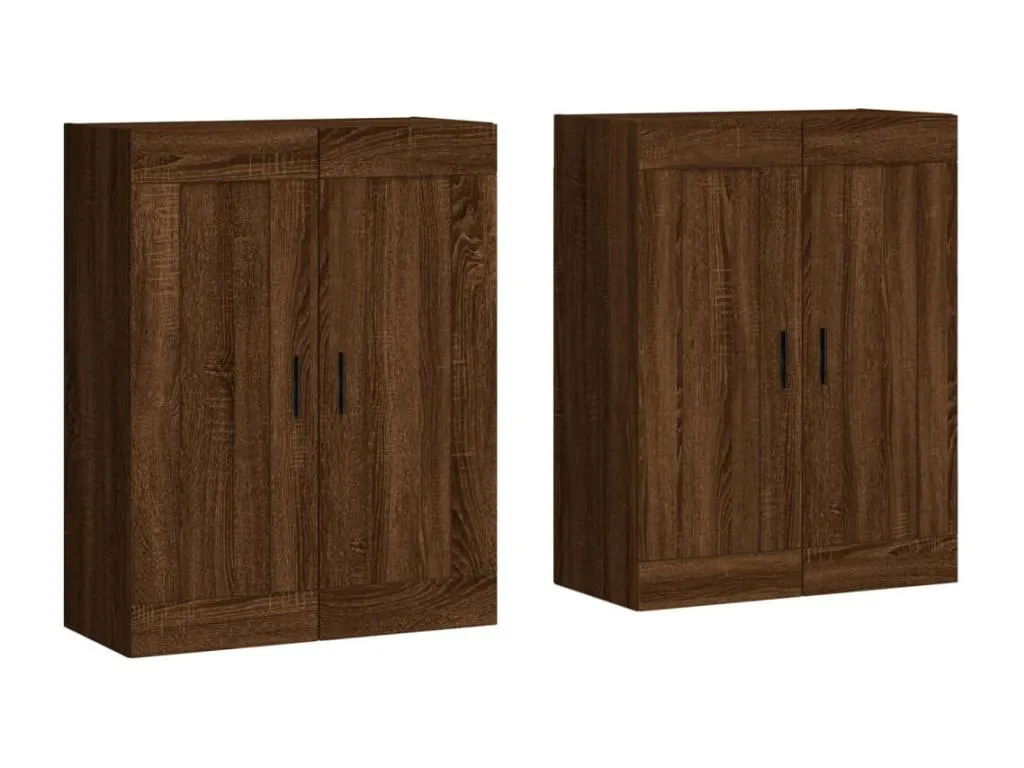 Armarios de pared 2 uds Homepleno de ingeniería marrón Homepleno 45892nsxy
