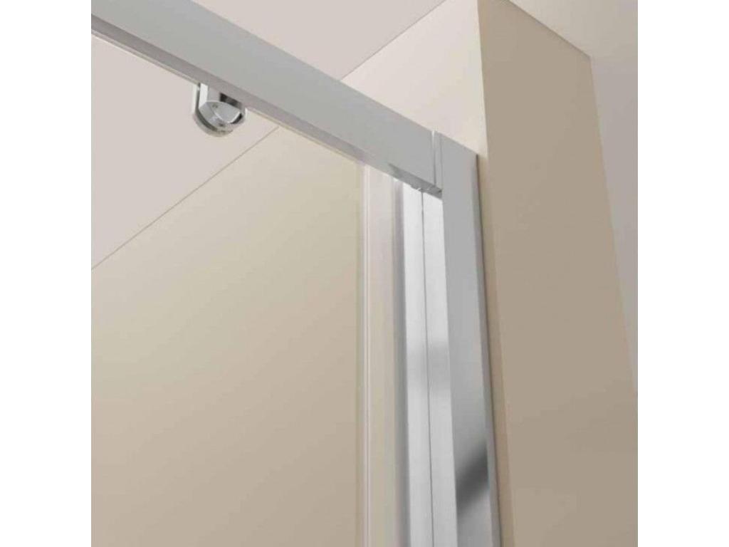 Mampara De Ducha Angular Negro F2 - Anti - Cal 2 Fijos + 2 Correderas - 80x120cm