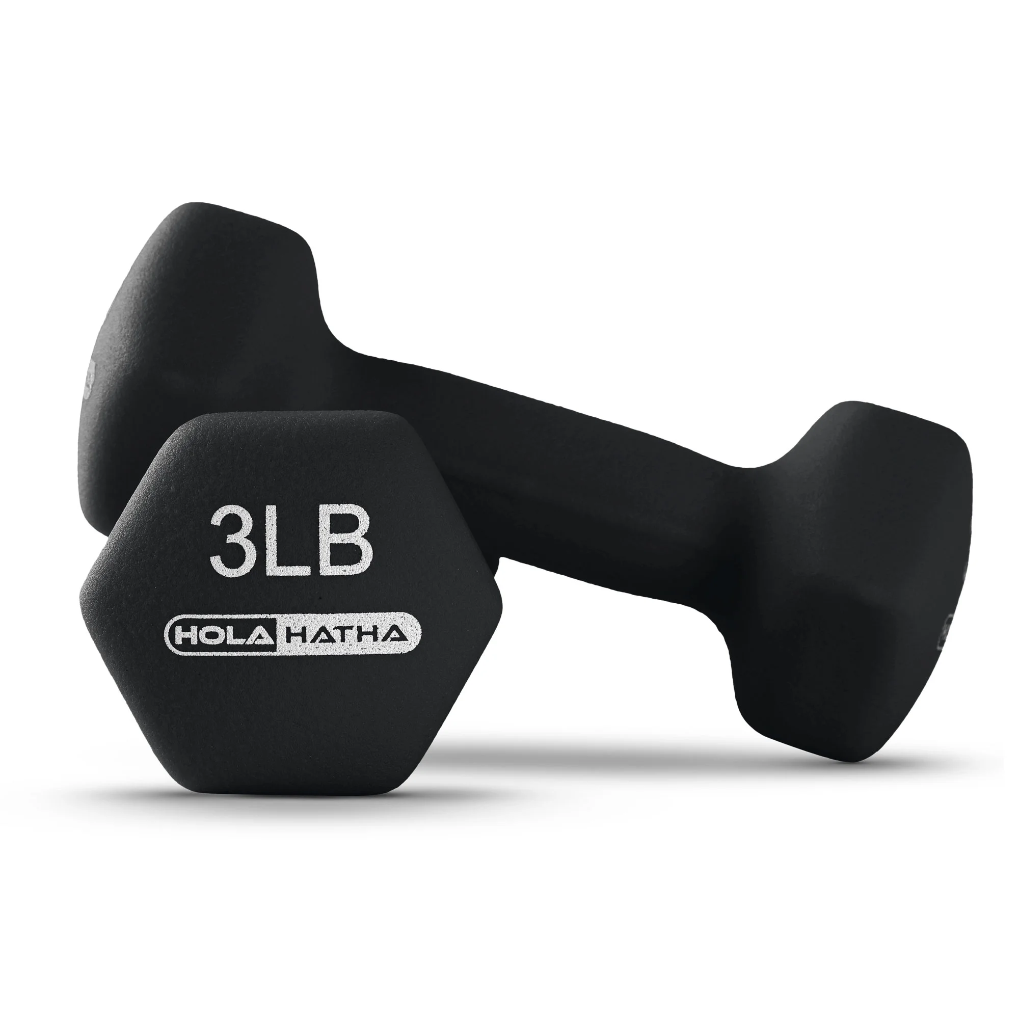 HolaHatha Neoprene Dumbbell Weight Set with Rack (Black), 112.5 lb - Image 8