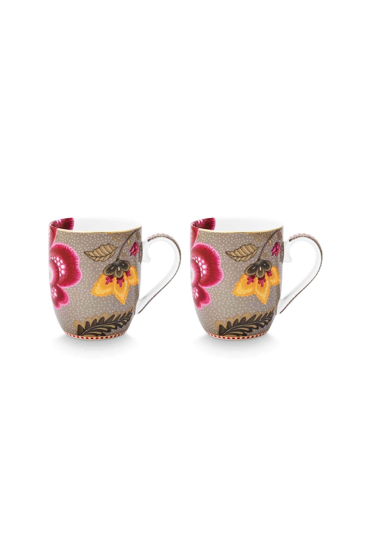 Set/2 Mugs Blooming Tales Fantasy Khaki 200ml