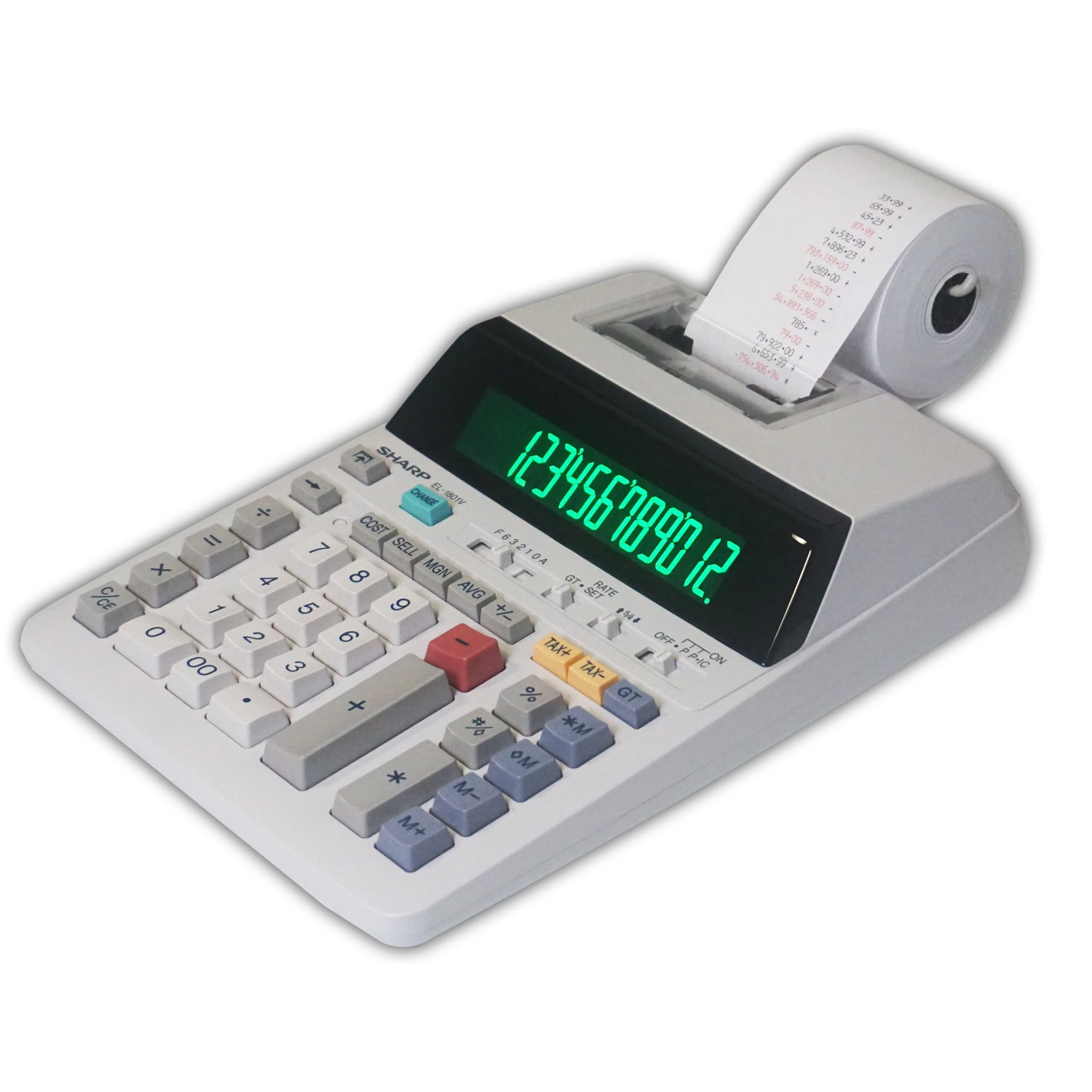 Sharp Calculators EL-1801V Ink Printing Calculator, Fluorescent Display, AC, 2.0 LPS, Off-White - Image 4