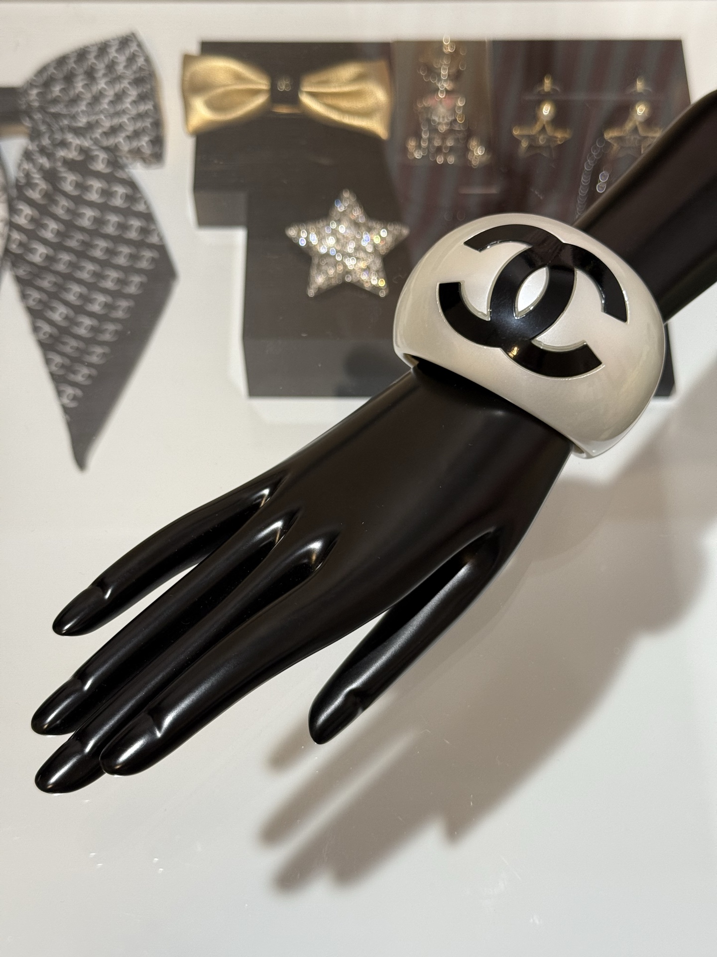 Personality Chanel 25C Wide Bracelet CC Cuff Bangle - Original Replica Club