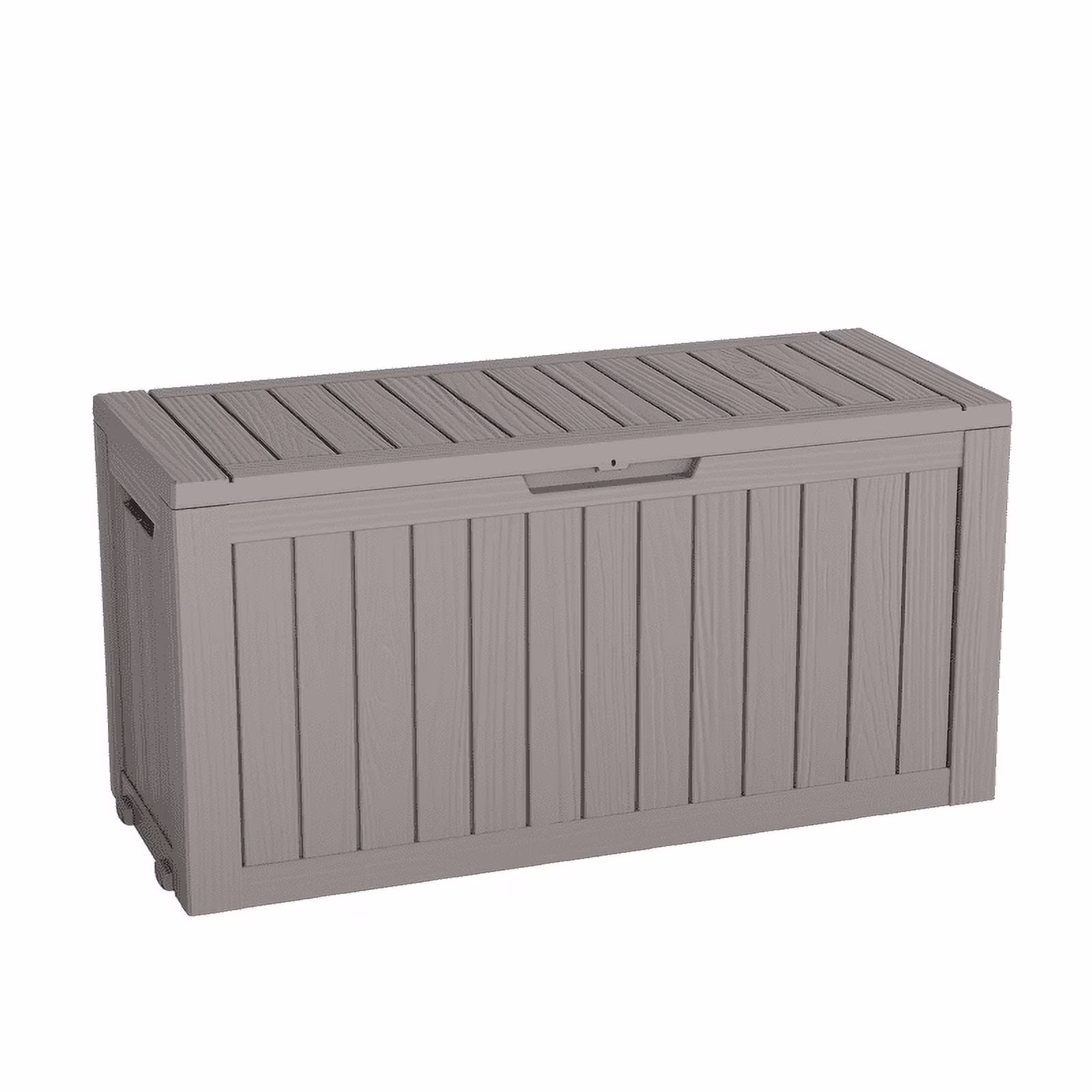 LHBcraft 150 Gallon Deck Box, Outdoor Storage Box, Large Waterproof Resin Indoor Storage Box with Built-in Steel Beams for Patio, Cushions, Pool Supplies