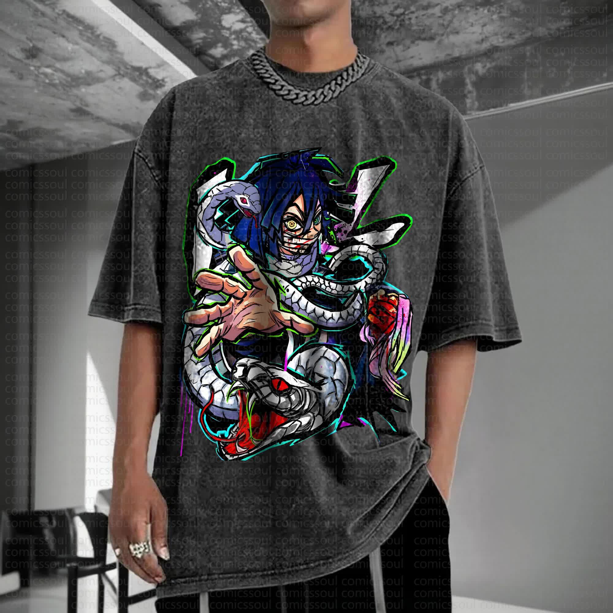 Unisex Anime Inspired Vintage Washed T-Shirt丨Comicssoul