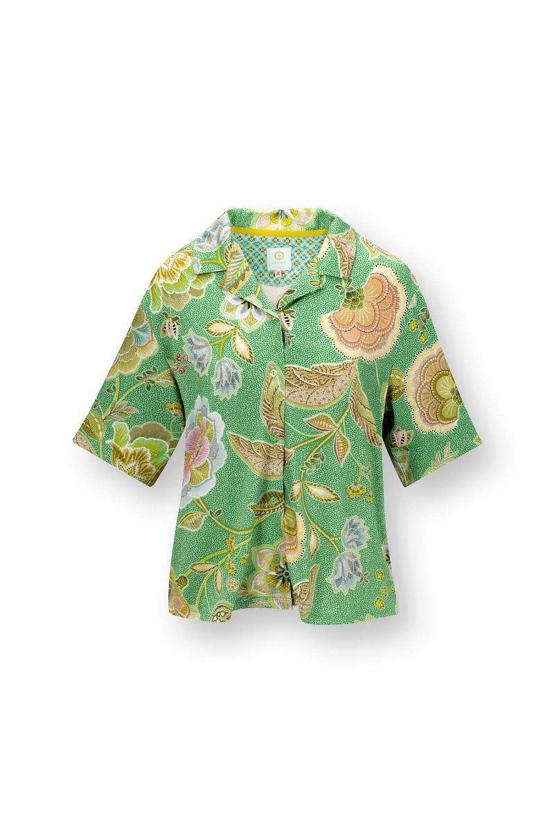 Flora Top Short Sleeve Matata Green
