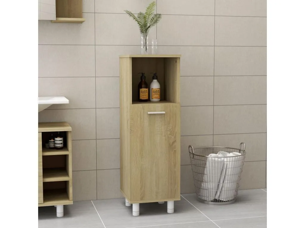 Armario de baño Prietocasa contrachapada color Prietocasa 30x30x95 cm Marrón
