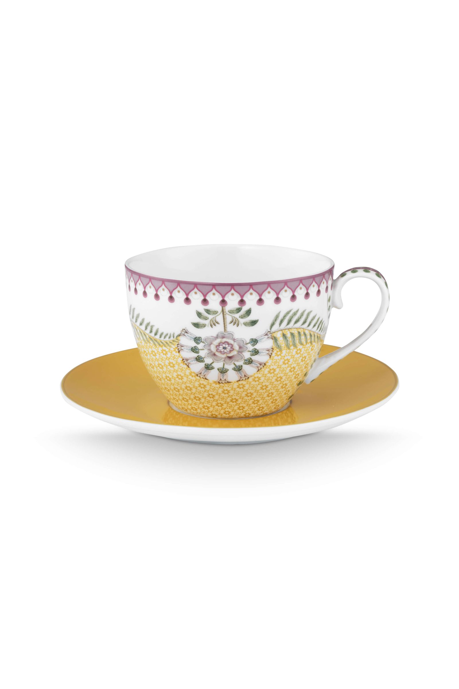 Cup and Saucer Lily&Lotus Tiles Yellow 300ml