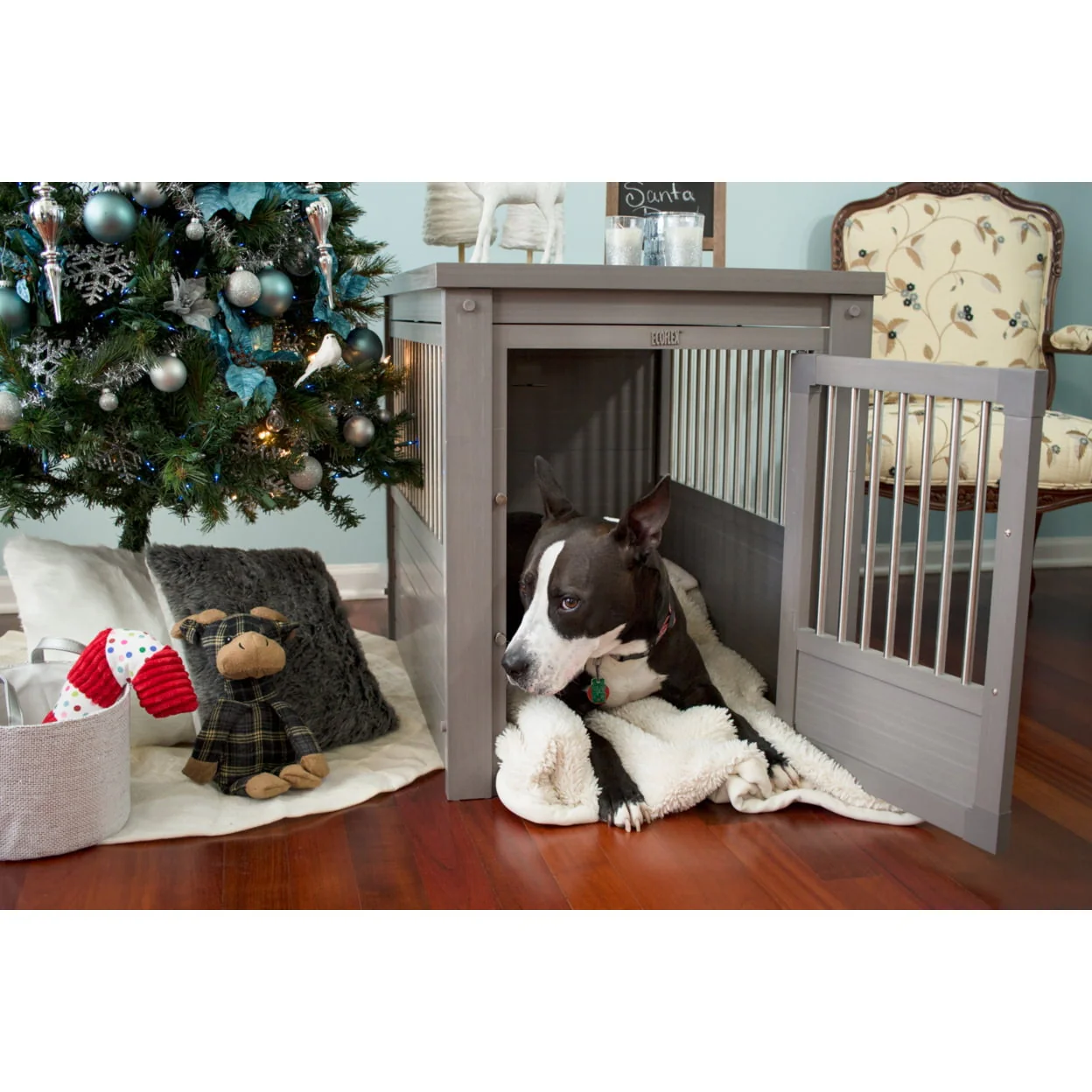 ECOFLEX® Dog Crate End Table - Grey Large - Image 6