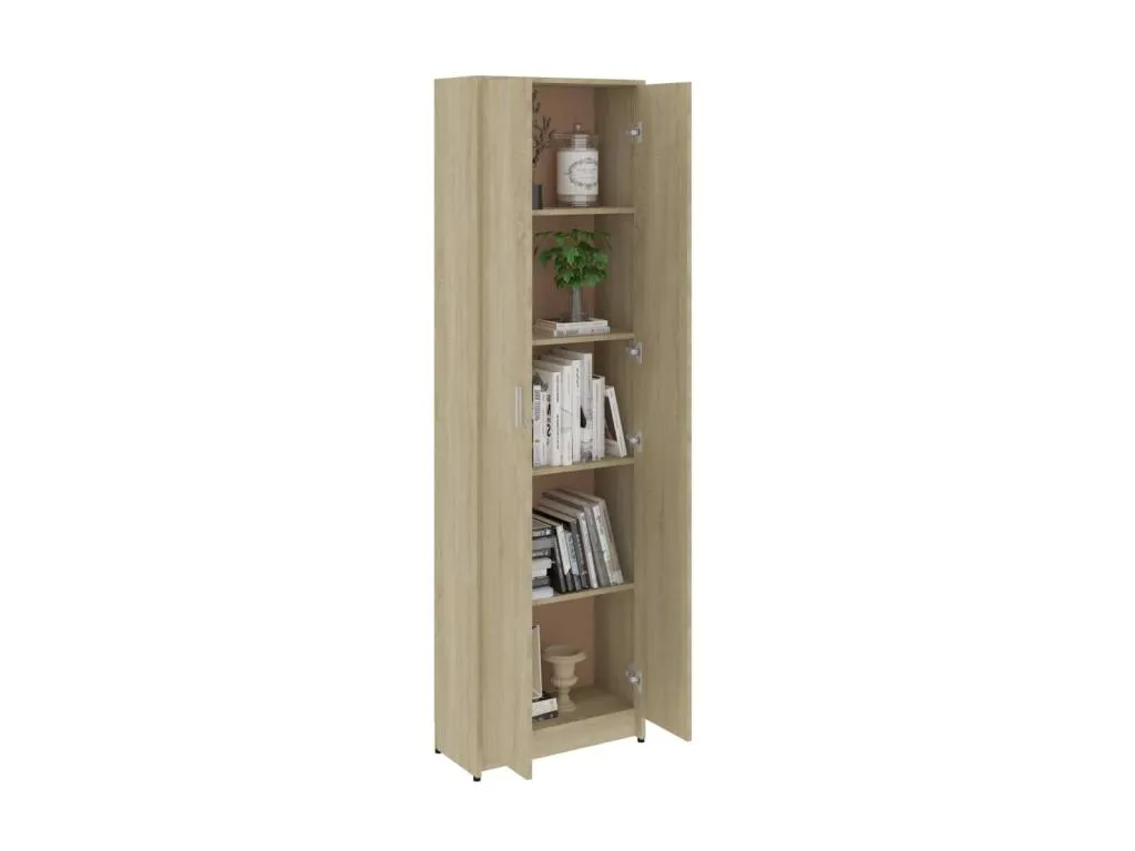 Armario pasillo contrachapada color Kavehomedeco 55x25x189 cm Marrón JDOP69347