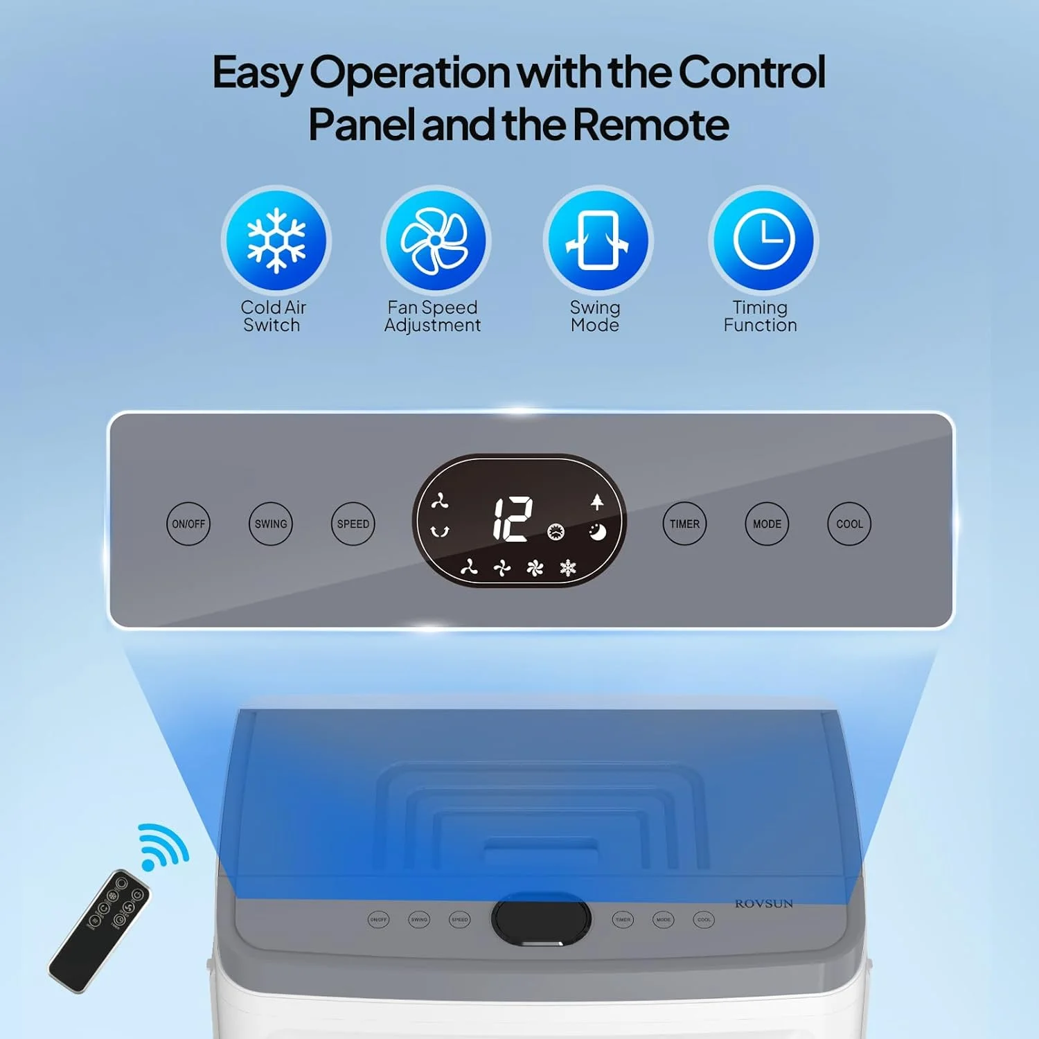 ROVSUN Portable Air Conditioners, White - Image 25