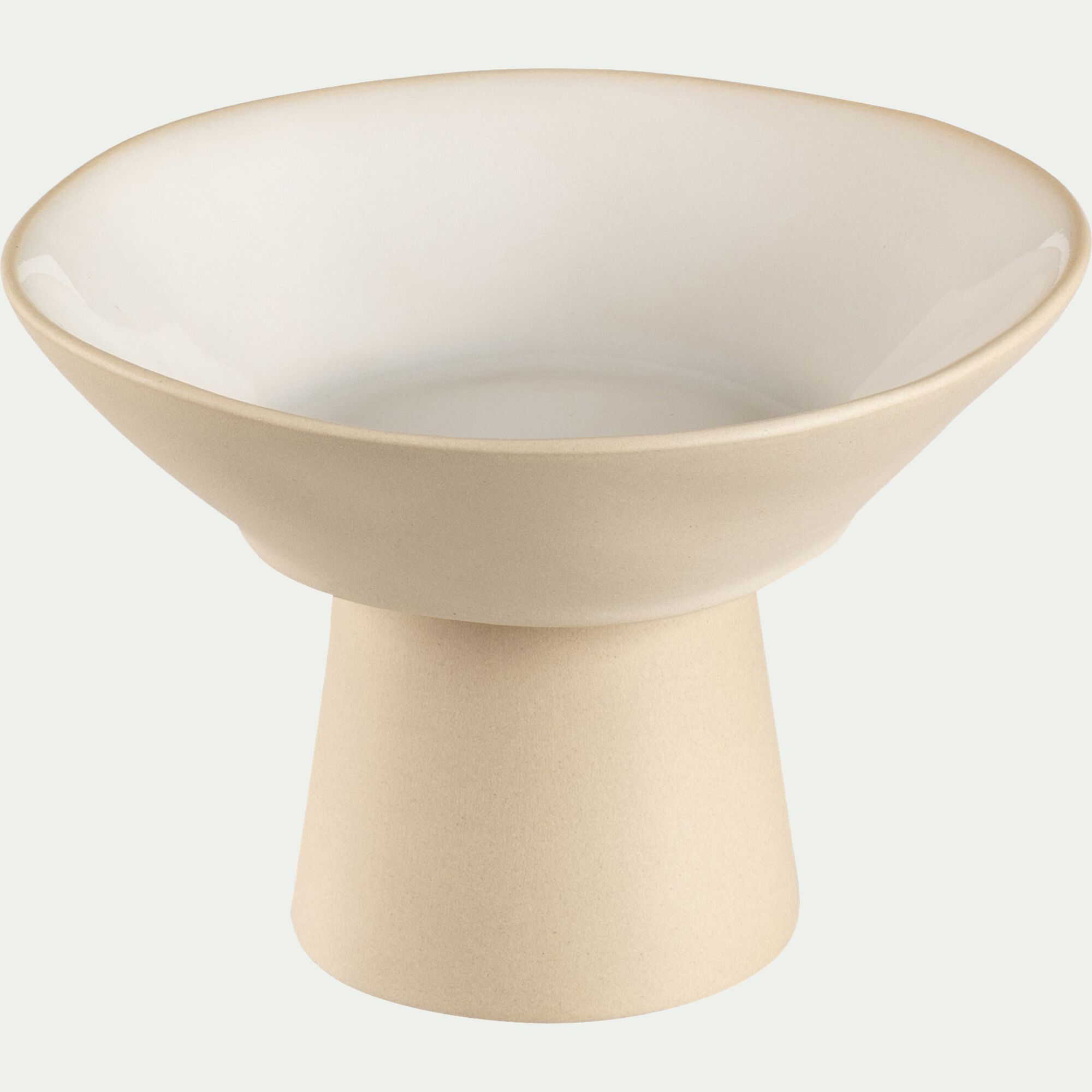 FARE - Coupe décorative en grès D15,9cm - blanc
