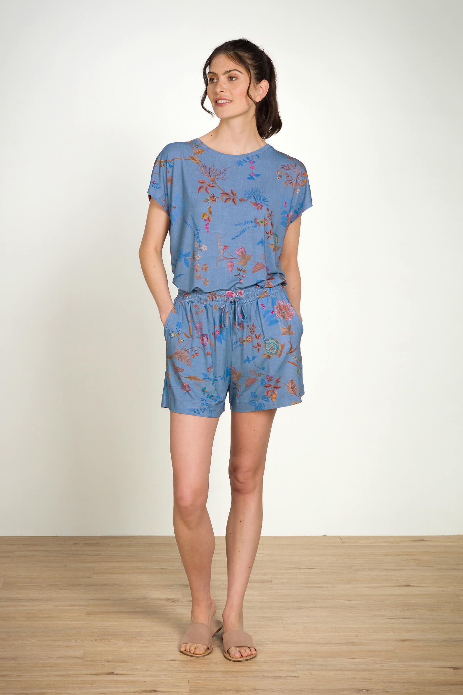Bob Short Trousers Bodhi Flower Blue