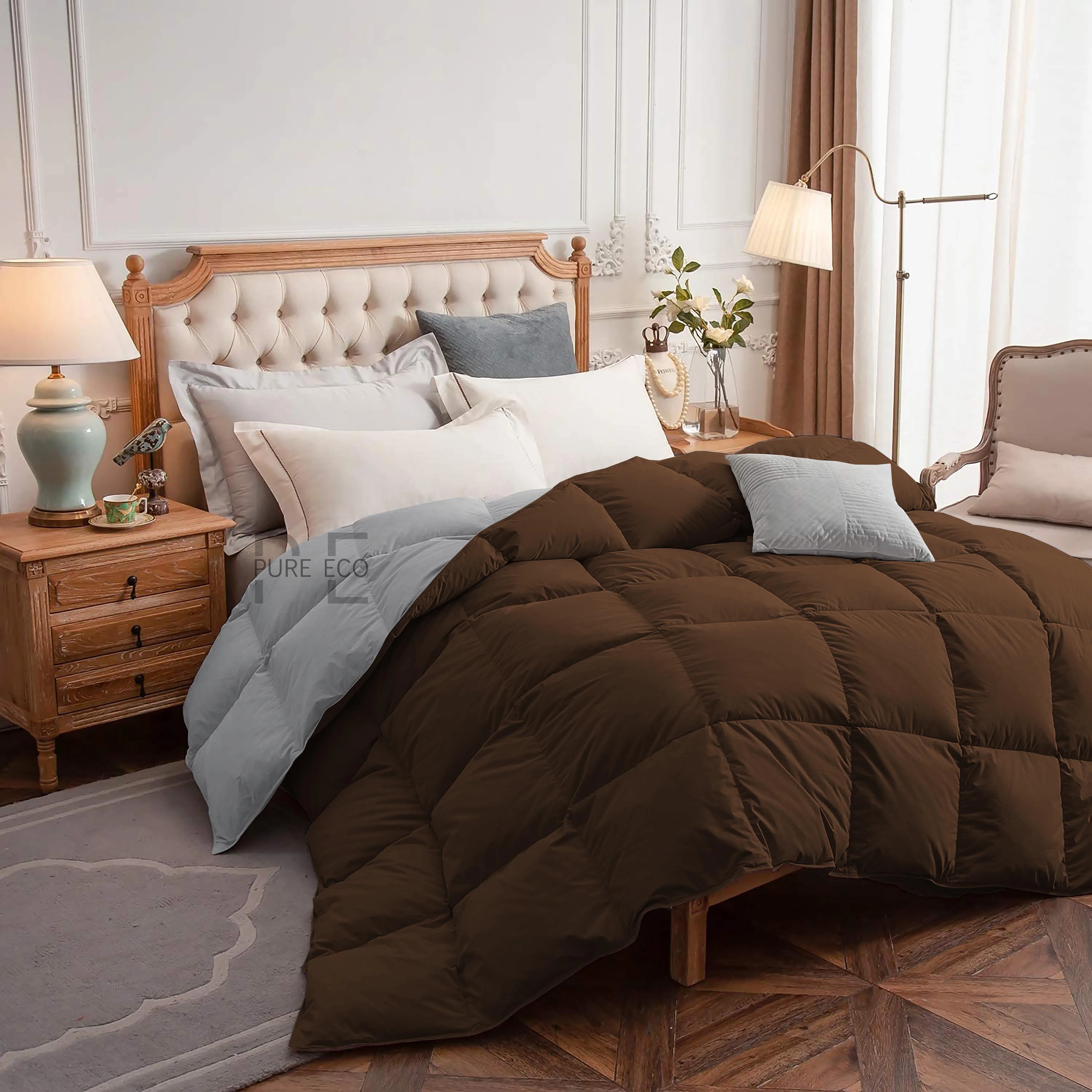 Ayanshi Hotel Bedding Comforter Twin Size, Duvet Insert, Quilted Comforter with Corner Tabs, All Season Lightweight Quilt, Down Alternative Hotel Comforter Twin Size 68X90 Baby Pink - Image 47