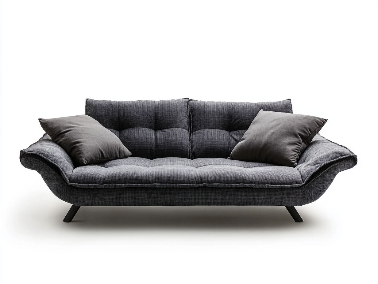 Sofá moderno reclinable de tela gris oscuro para sala de estar YY5539521