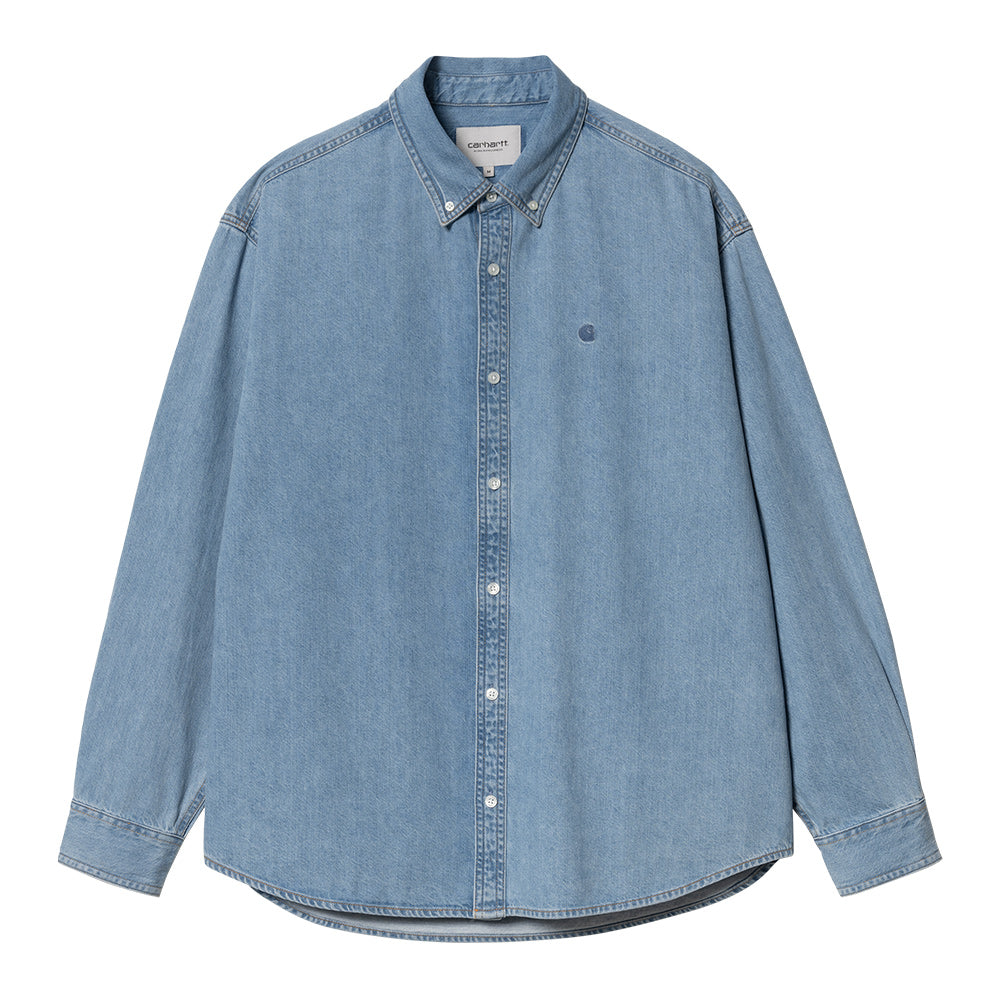 Carhartt WIP - Chemise Lucas - Blue Bleached