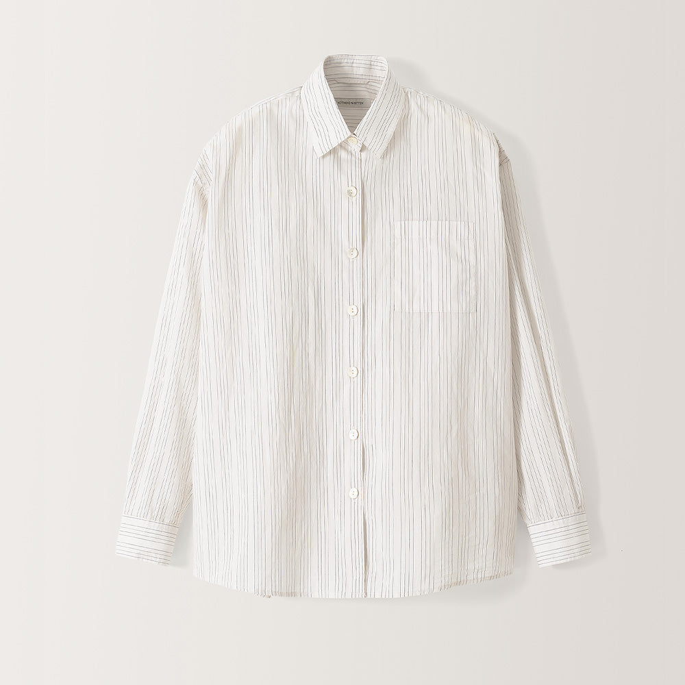 Nothing Written - Chemise en coton rayé Timon - Ivoire
