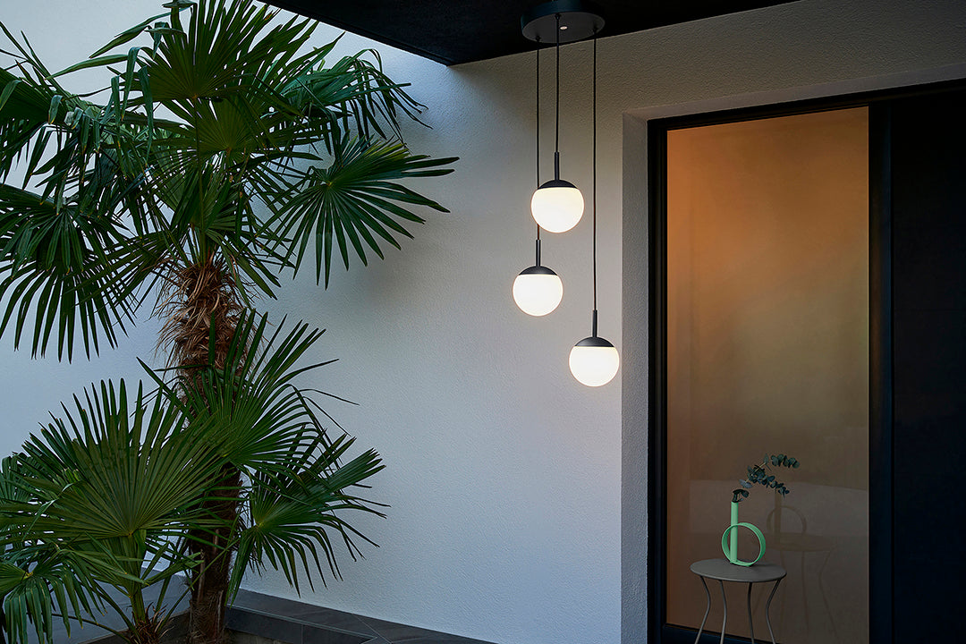 Fermob Mooon triple hanglamp - indoor outdoor - carbone