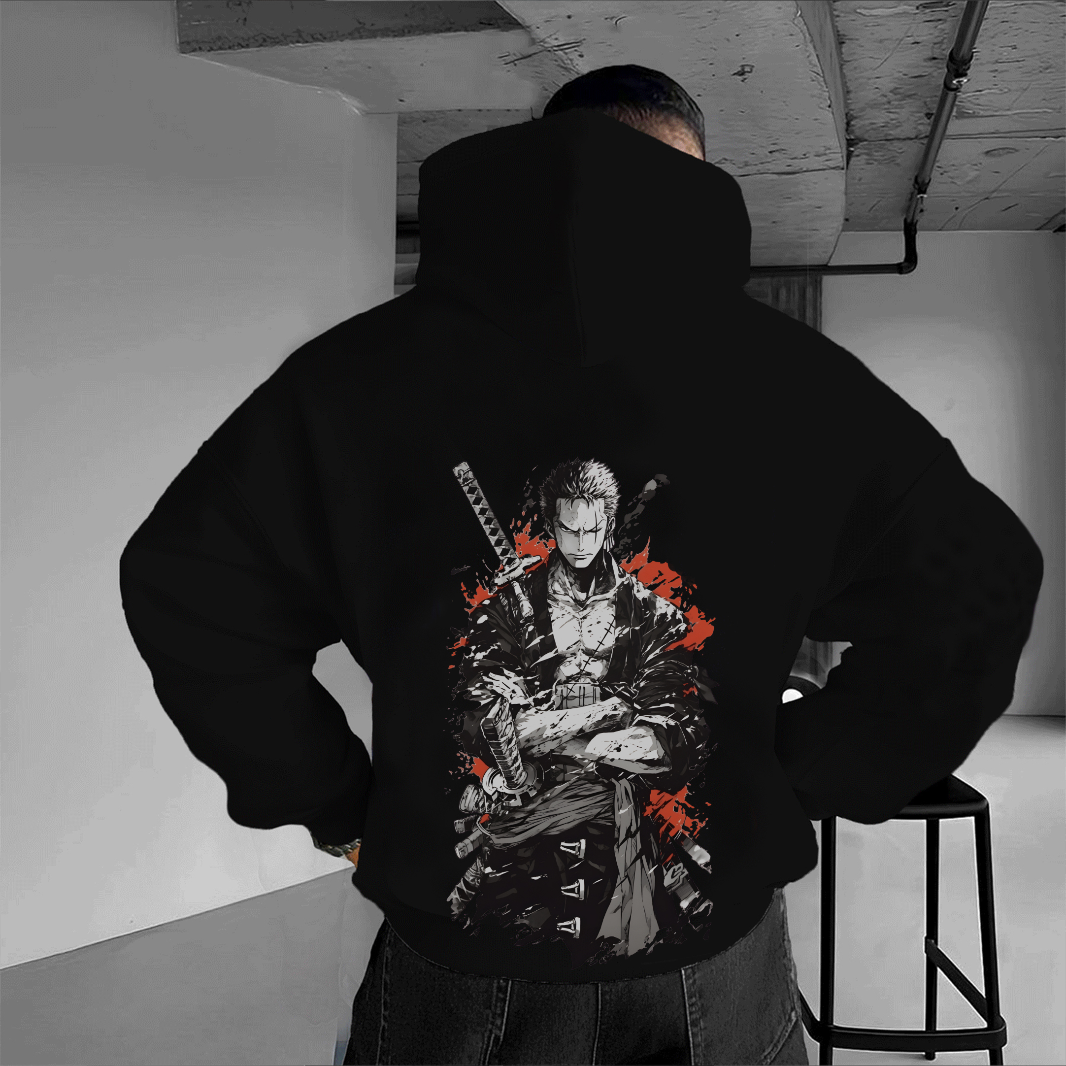 Unisex Oversized Anime Print Hoodie | Comicssoul