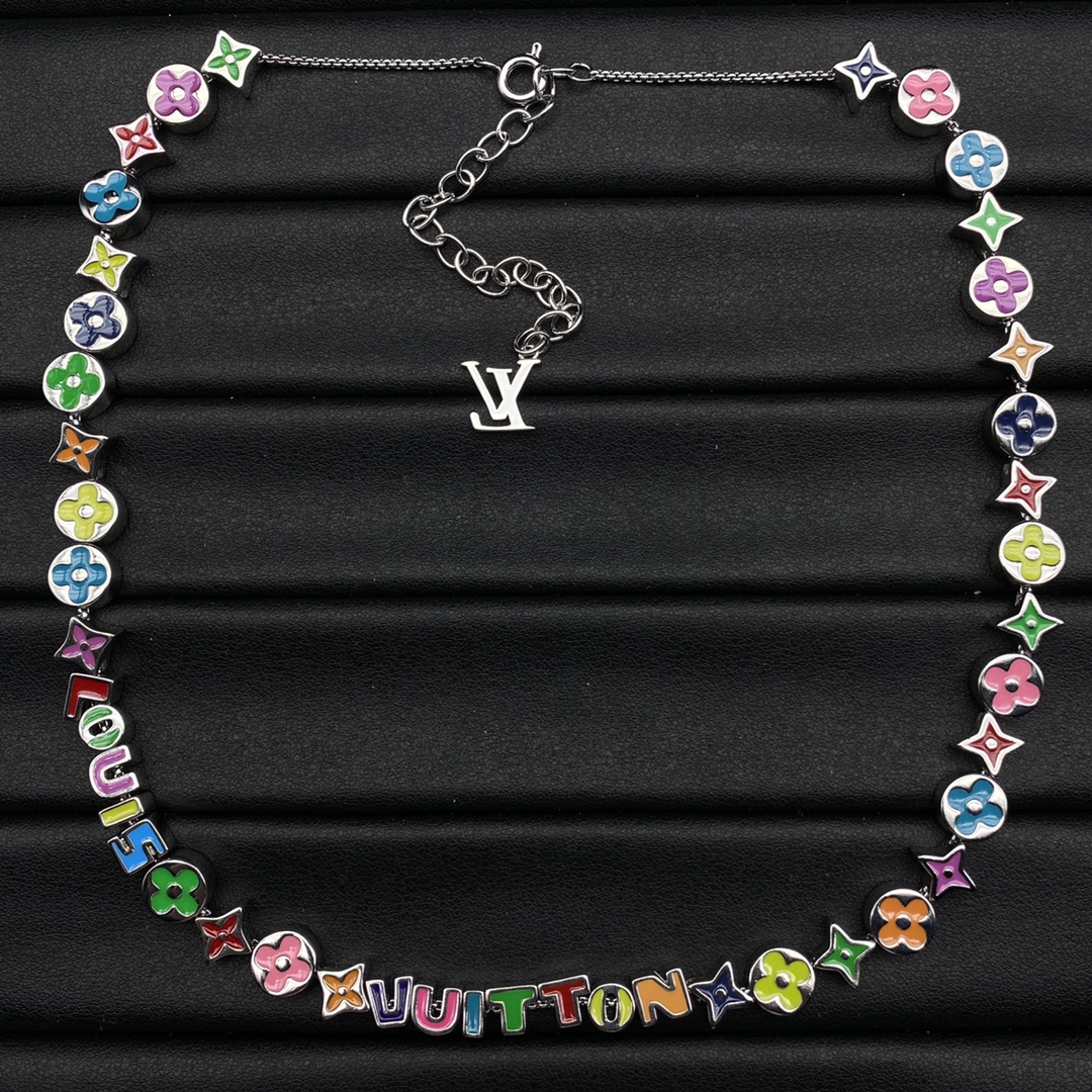 Louis Vuitton Multi Color Monogram Necklace - Original Replica Club