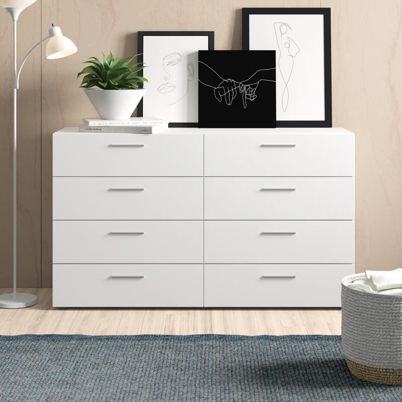 WAYFAIR Farnhill 8 Drawer 55.12'' W Double Dresser