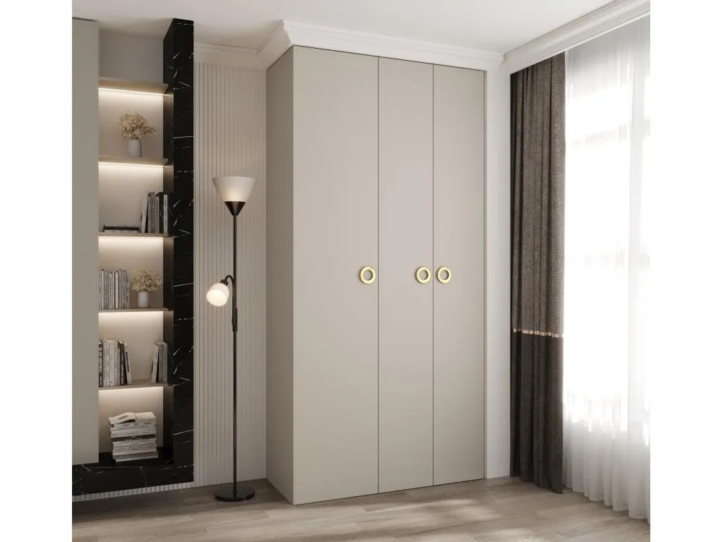 Armario Decoencanto 1 con puertas batientes 245.5/120/50 3 puertas (cachemira/oro)